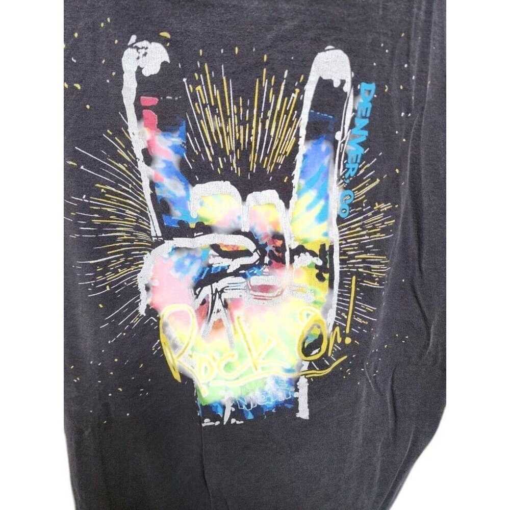 Rock On! Denver Late Night T-shirt Black Size 3XL 2 Sides Comfort Wash Hanes